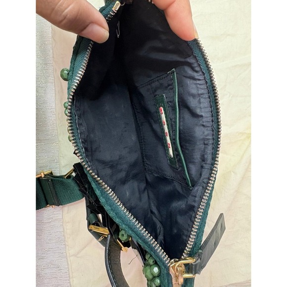 Green and Black embellished Marni belt bag - Picture 6 of 9